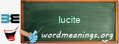 WordMeaning blackboard for lucite